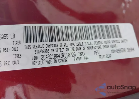 2018 Chrysler Pacifica Touring L z USA, uszkodzony, nr VIN 2C4RC1BG4JR110720